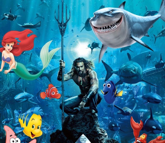 Los tuiteros usaron su creatividad para hacer del póster de 'Aquaman0' un meme. (Especial)