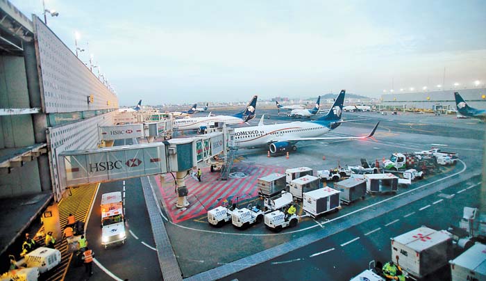 Casi todas las líneas aéreas basan sus operaciones en el aeropuerto de Ciudad de México.