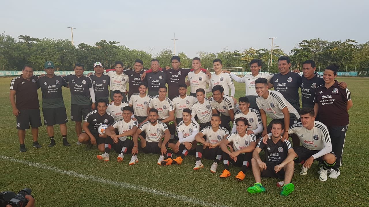 Jugadores del Tri Sub 21 que participará en Barranquilla 2018 (Twitter @miseleccionmx)