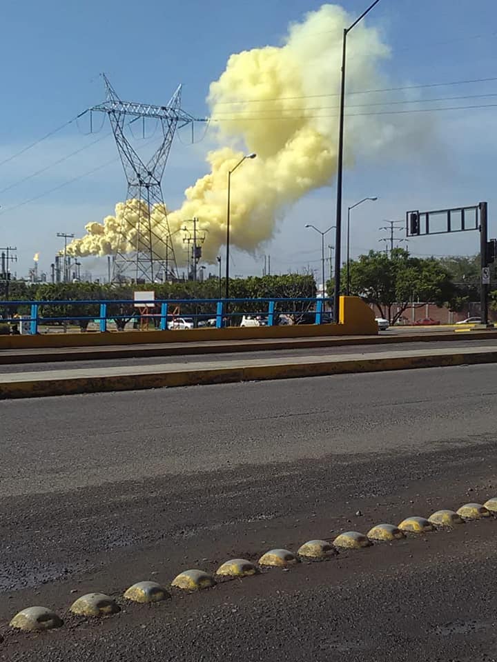 Nube amarilla llegó a varios puntos de Salamanca. (Foto cortesía)