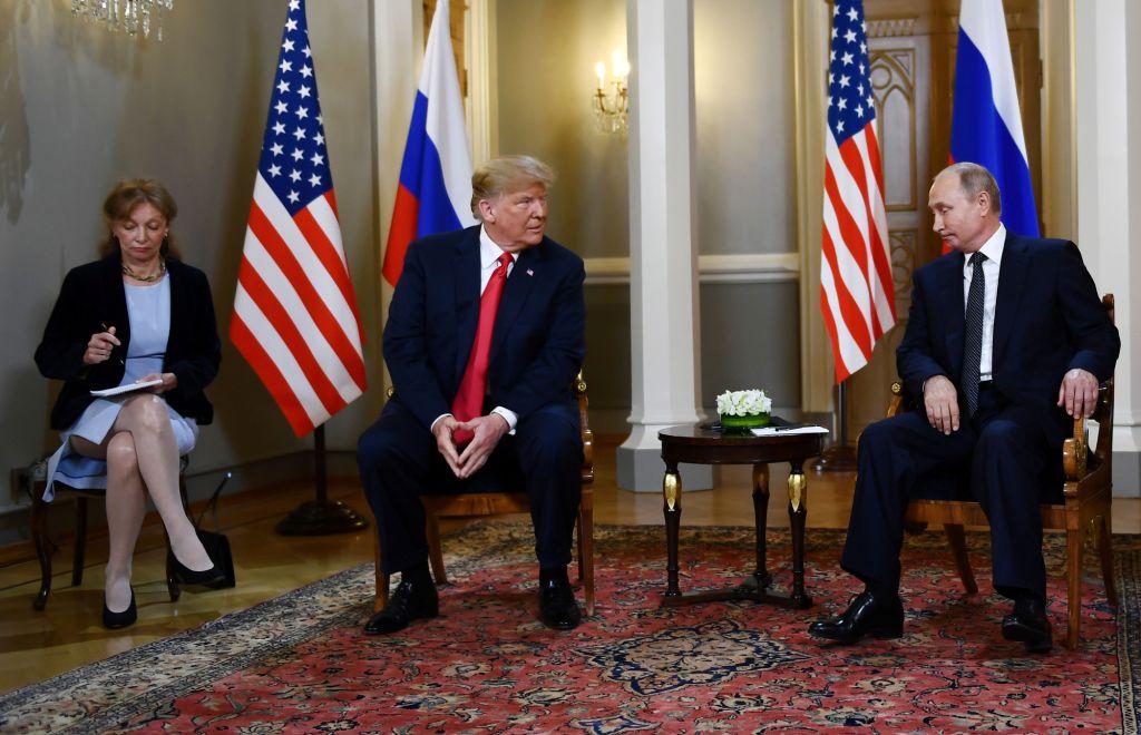 Donald Trump y Vladímir Putin durante su encuentro en Helsinki/AFP