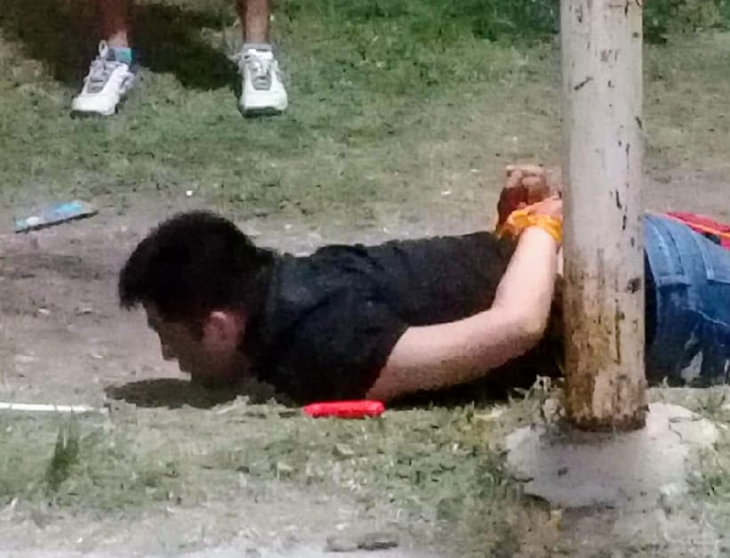 Ladrón es sometido por residentes en una colonia de Altamira (Cortesía)