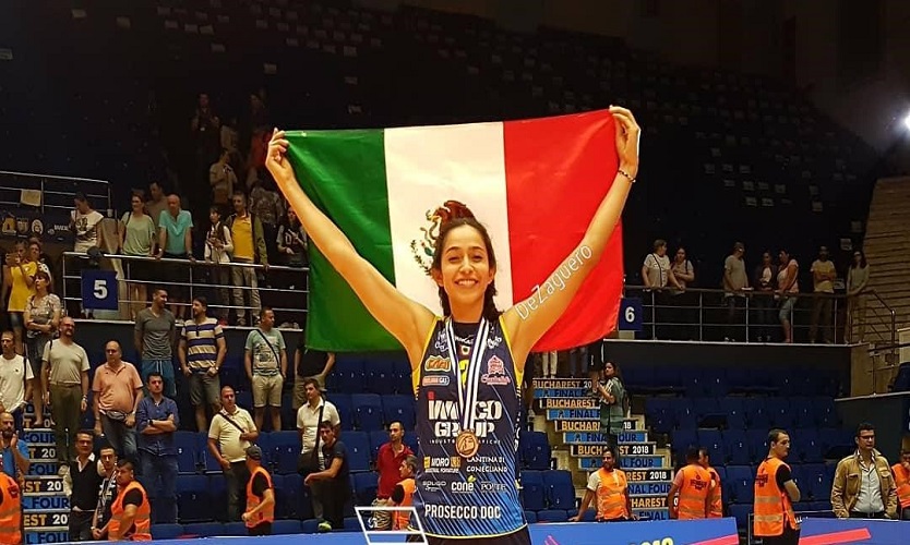 Samantha Bricio, voleibolista mexicana (Twitter @ImocoVolley)