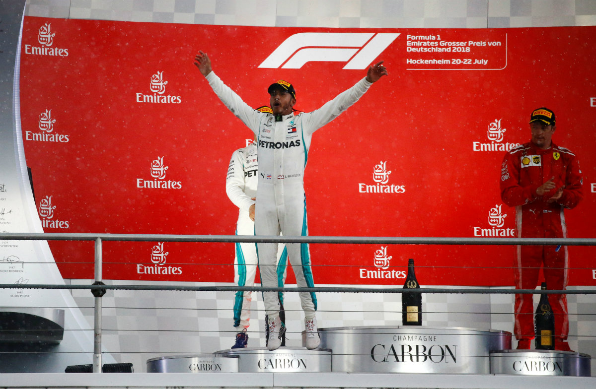 Lewis Hamilton ganó el Gran Premio de Alemania (Reuters)