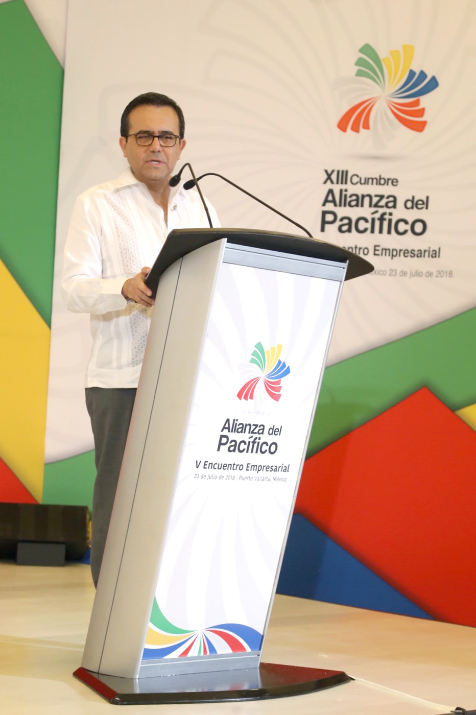 El secretario de Economía, Ildefonso Guajardo, en la inauguración del V Encuentro Empresarial de la Alianza del Pacífico. (Foto: Secretaría de Economí
