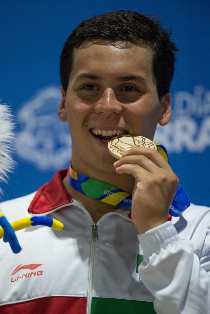 Ricardo Vargas, medalla de oro en natación en Barranquilla 2018 (Mexsport)