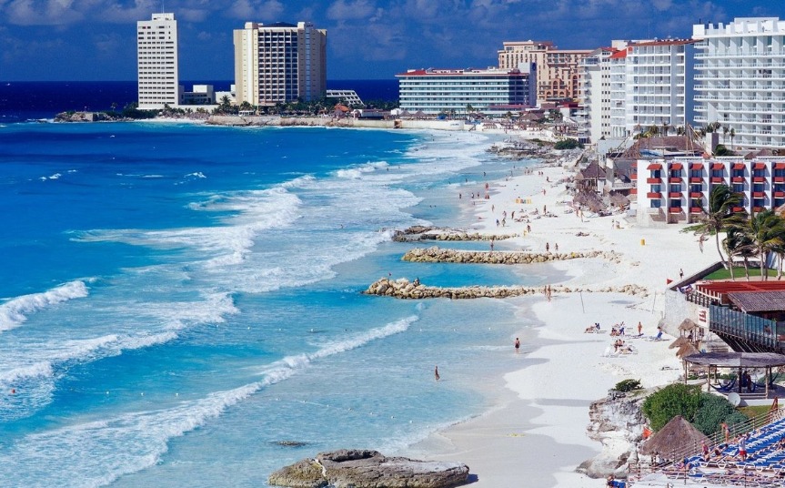 Zona hotelera de Cancún. (Twitter)