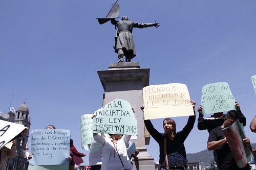 Durante la protesta. (Claudia Aguilar)