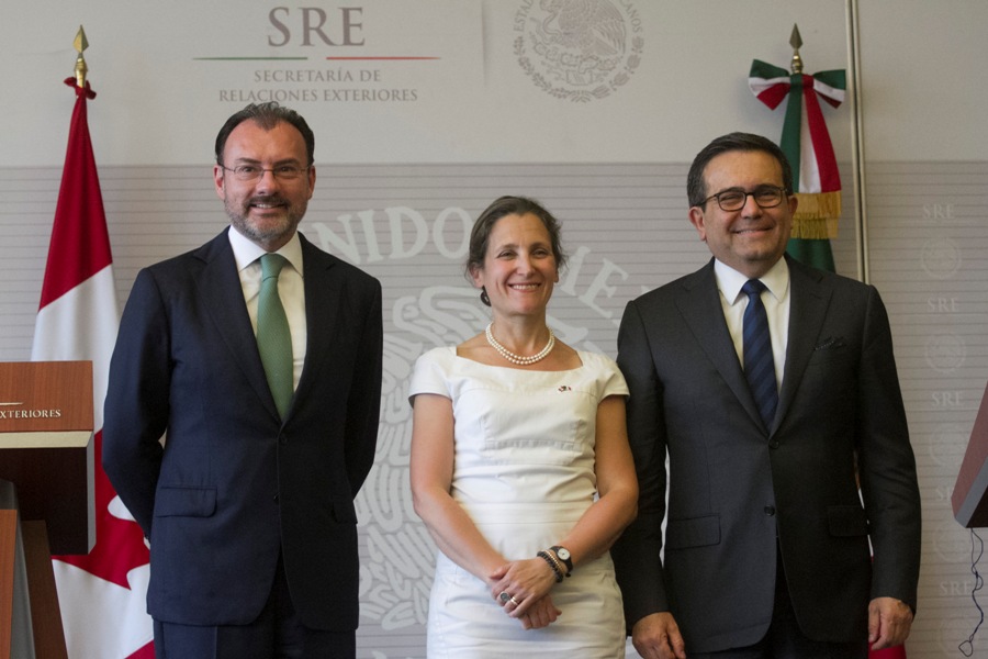 Freeland también se reunirá con el secretario de Economía, Ildefonso Guajardo. (Cuartoscuro/Archivo)