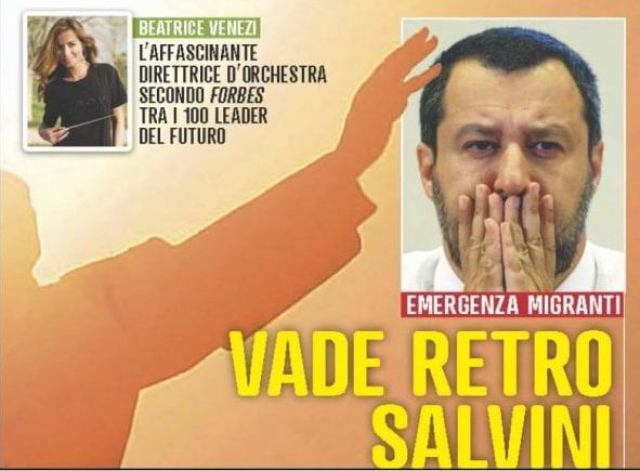 El semanario hace una crítica de la política anti-inmigrantes de Salvini (Especial)