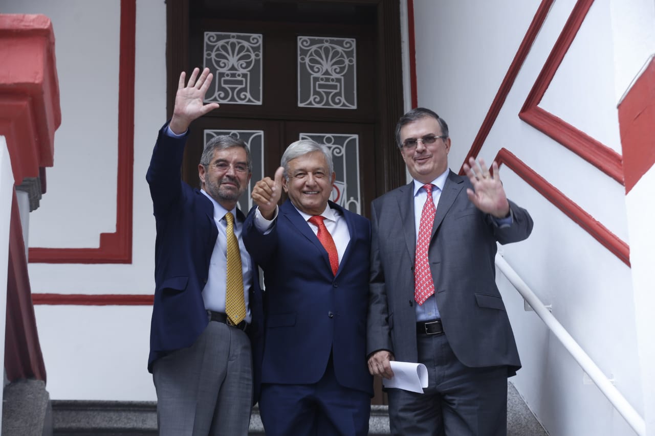 JUan Ramón de la Fuente, Andrés Manuel López Obrador y Marcelo Ebrard. (Foto: Araceli López).