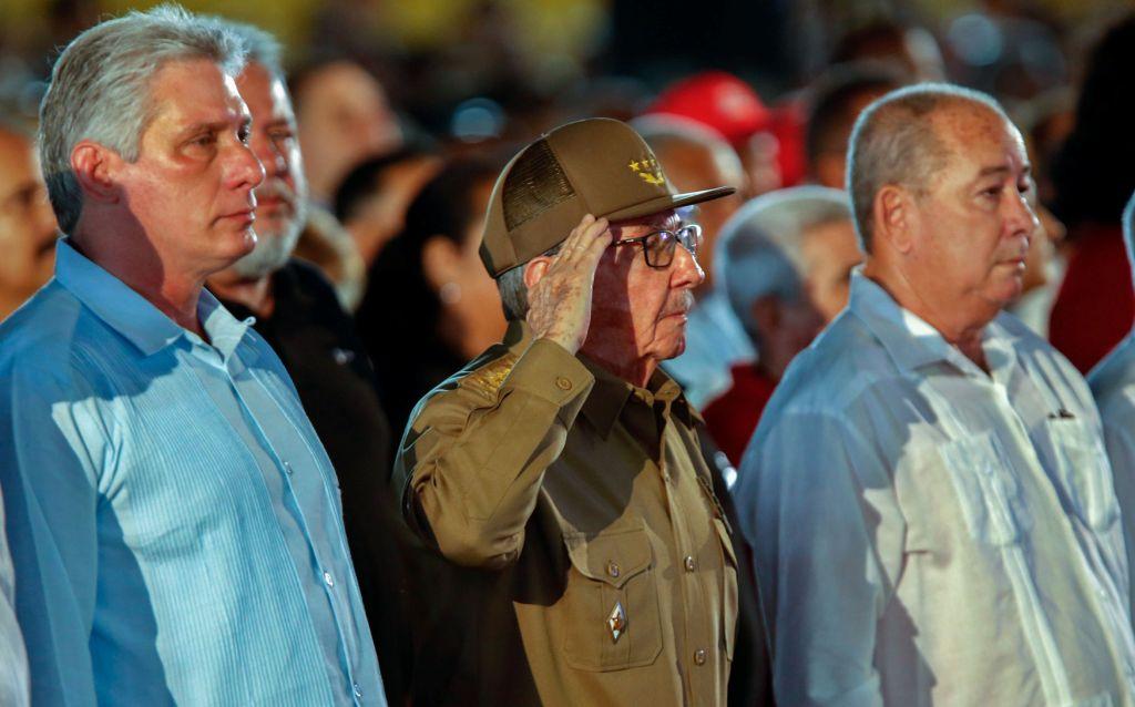 Raúl Castro durante los festejos en Santiago de Cuba por el Día de la Rebeldía (AFP)