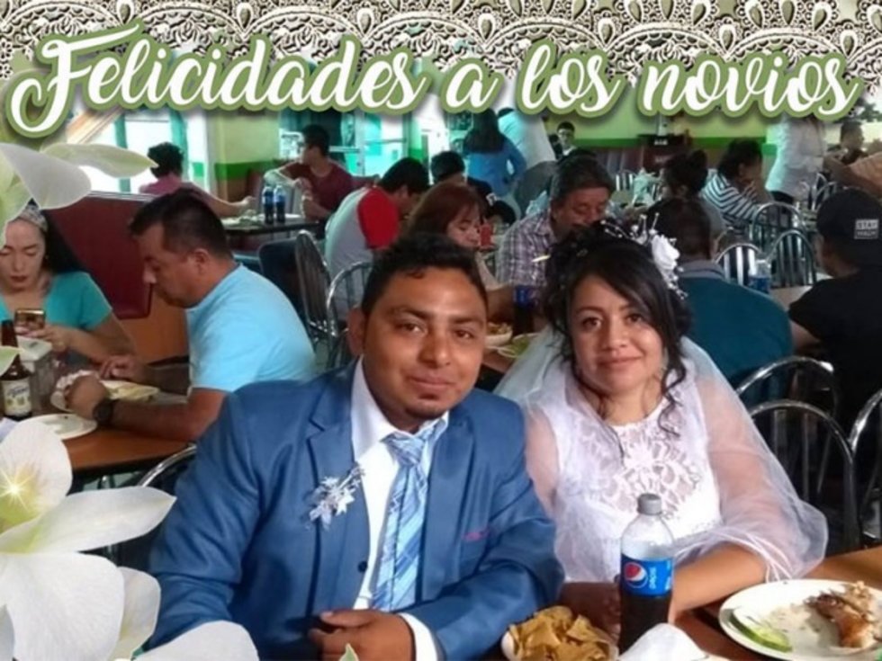 Brenda e Isaí celebraron su boda en un Pollo Feliz, ubicado en Guanajuato (Facebook).