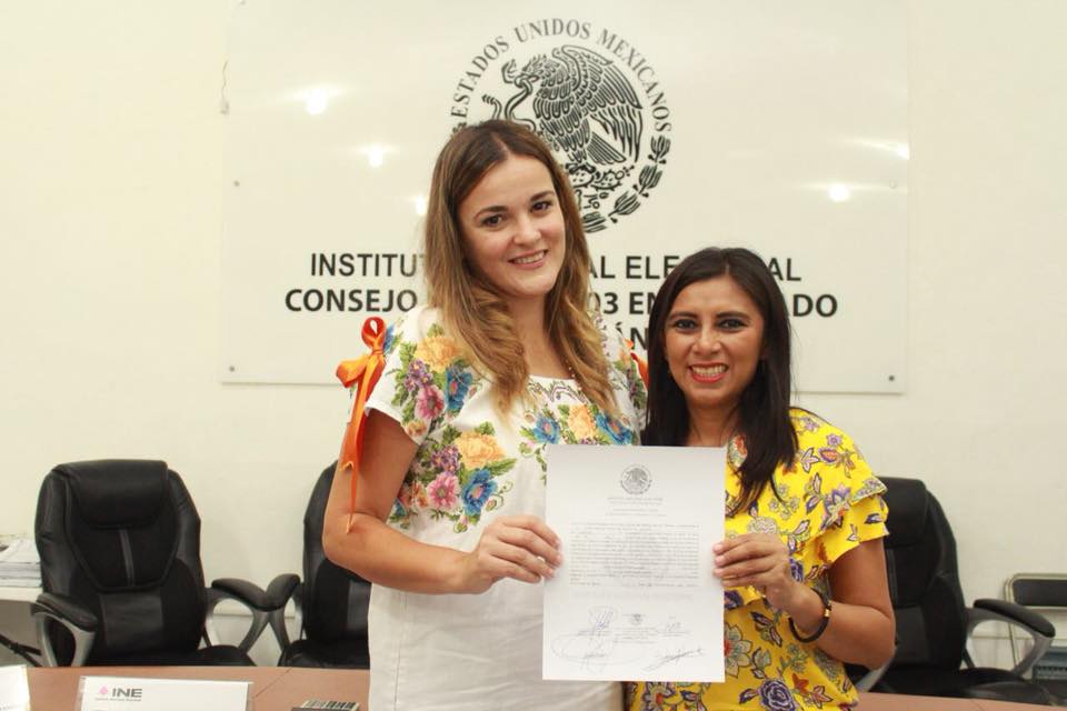 La candidata del Frente ya había recibido la constancia de mayoría. (Tomada de Facebook)