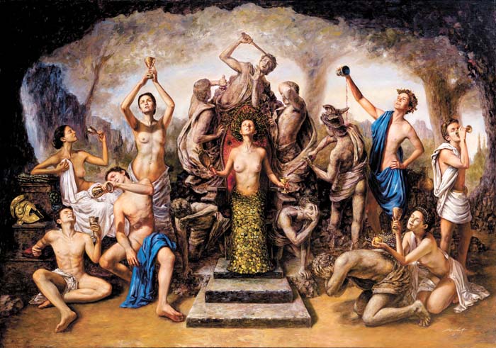 "El festín de Medusa" Óleo sobre tela.
