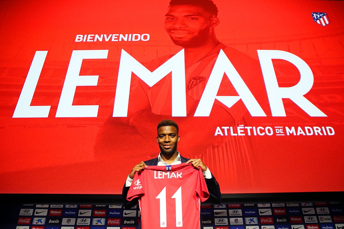 Thomas Lemar, nuevo jugador del Atlético (@Atleti)