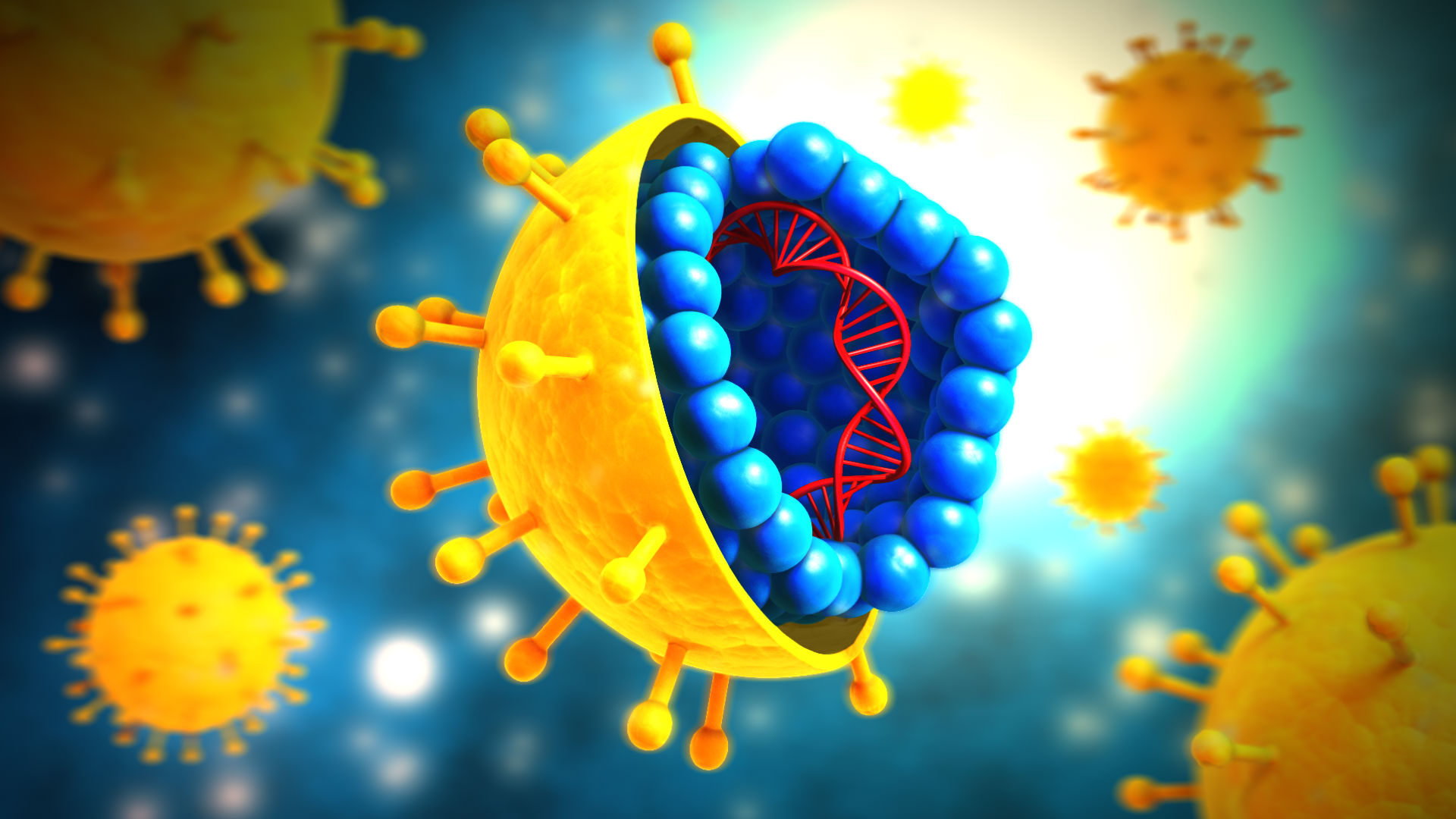 El virus de la hepatitis C, bajo el microscopio. (Centers fot Disease Control and Prevention)