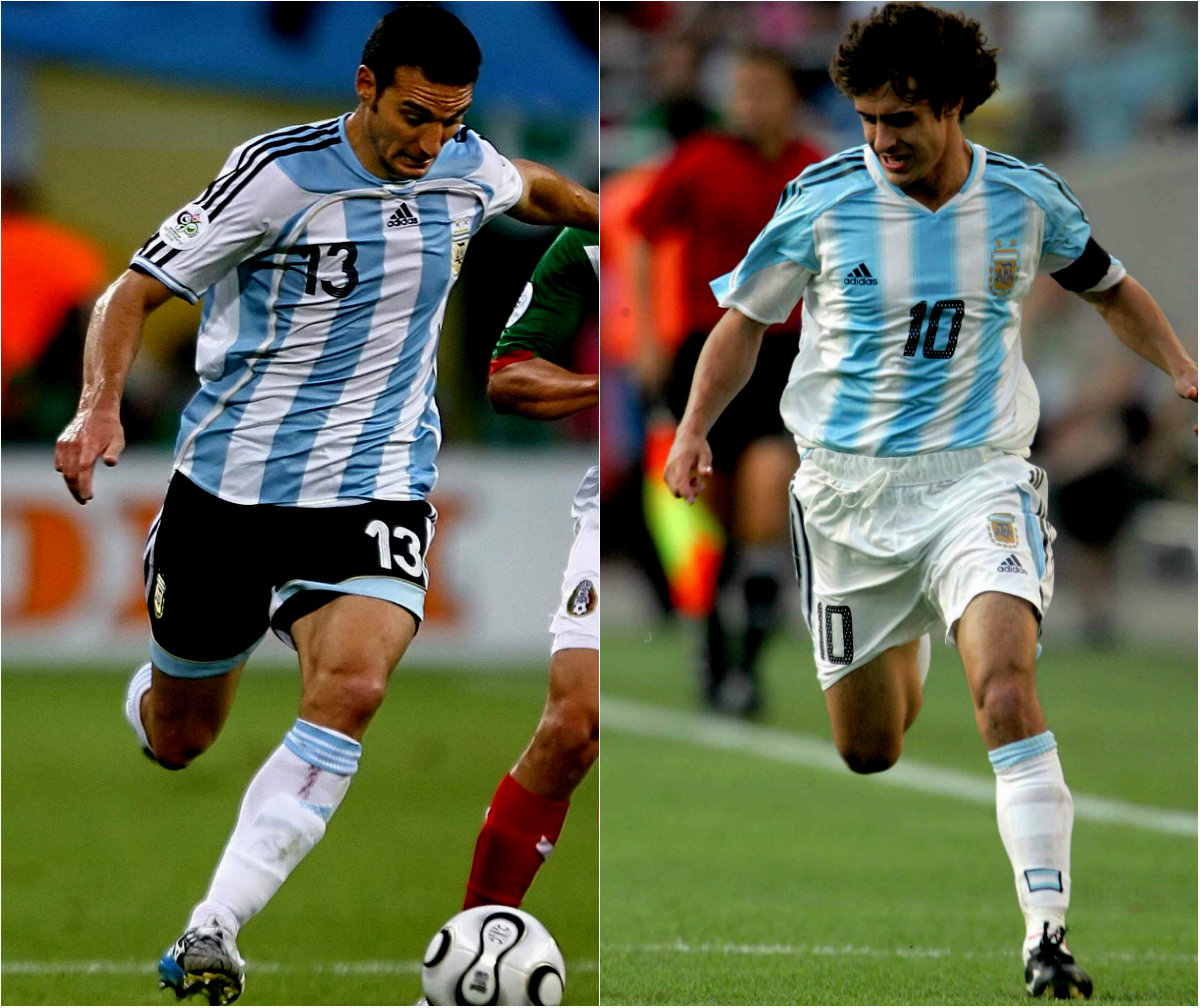 Lionel Scaloni y Pablo Aimar (AFP/Mexsport)