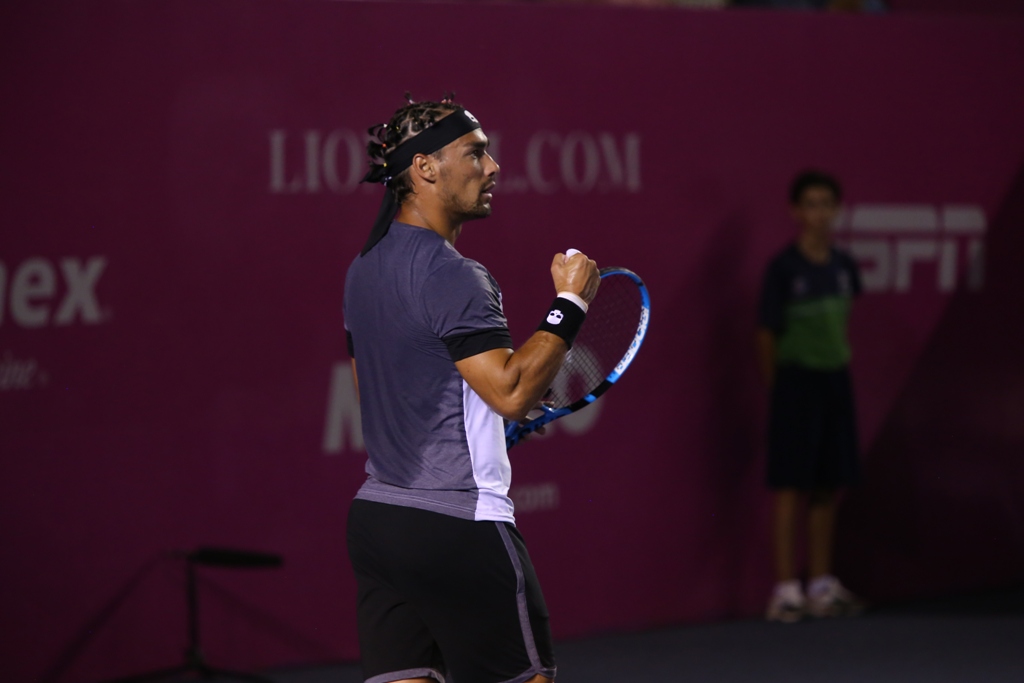 Fabio Fognini en festejo (Santiago Chaparro)