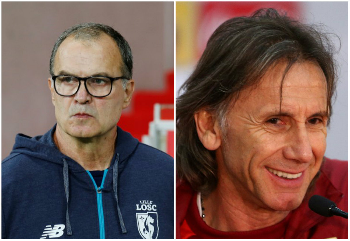 Marcelo Bielsa y Ricardo Gareca (AP)