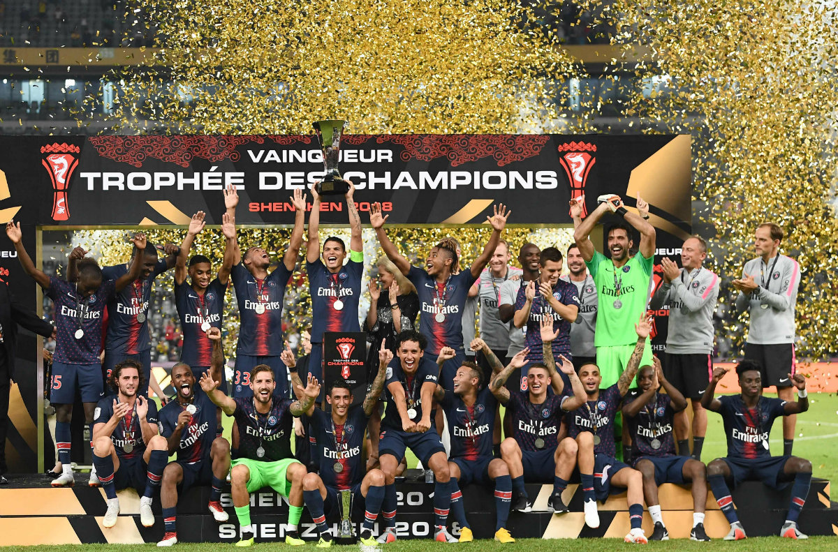 PSG presume su sexto título consecutivo en la Supercopa de Francia (AFP)