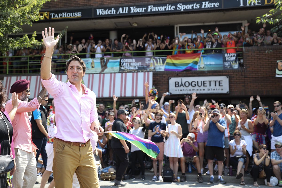 Este domingo, el primer ministro canadiense volvió a encabezar el desfile del Orgullo LGBTTTIQ. @JustinTrudeau