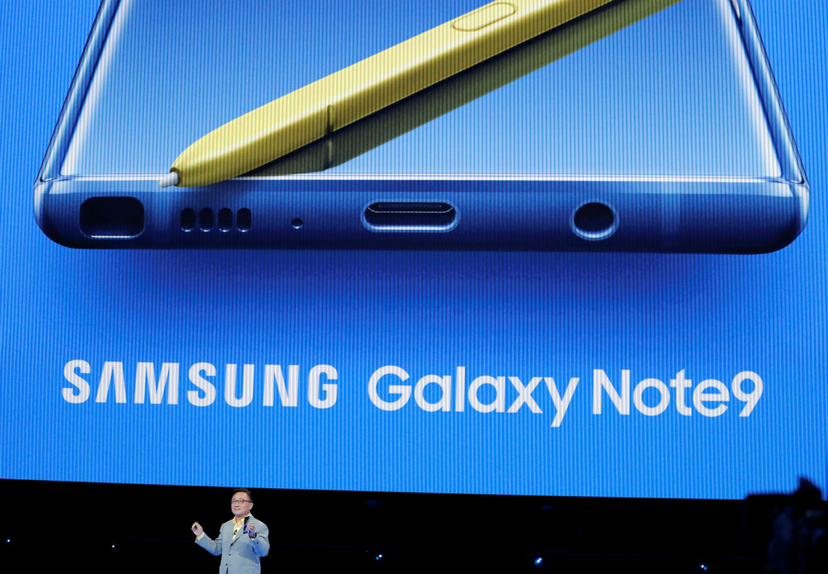 Dj Kohn, presidente de Samsung Mobile durante la presentación del Samsung Galaxy Note 9. (Reuters)