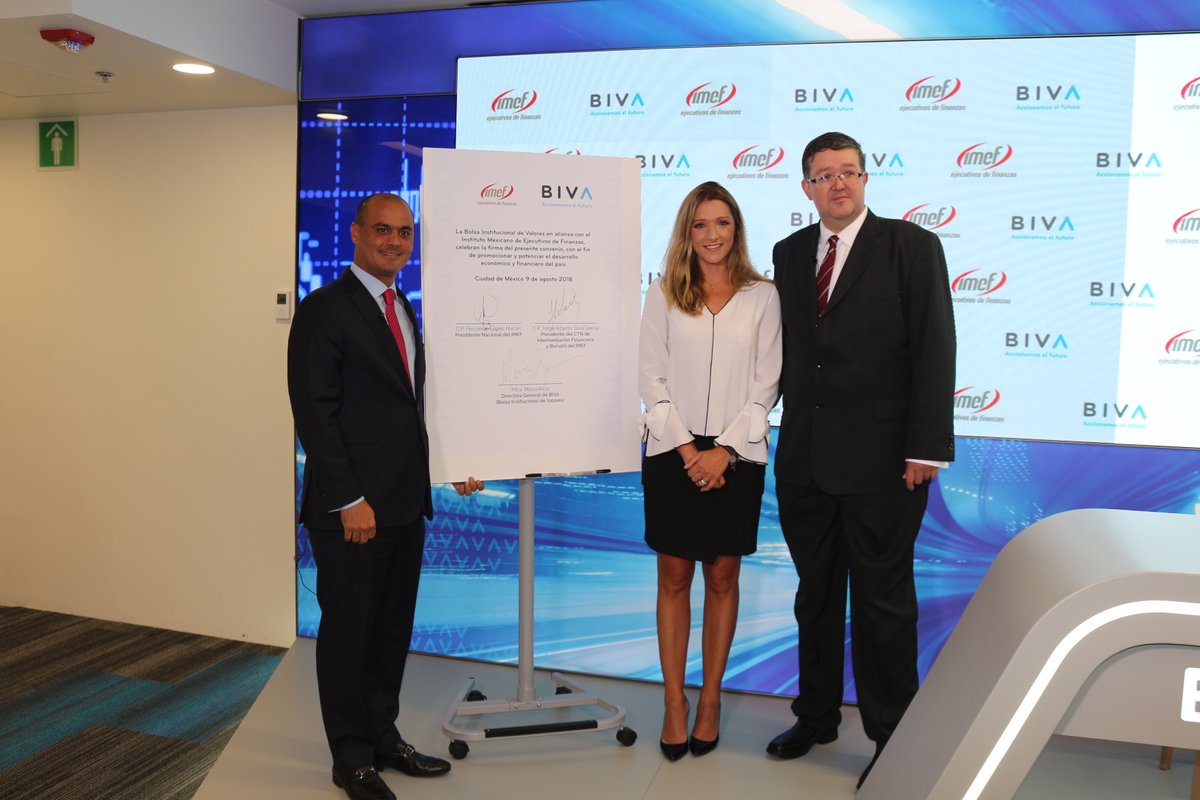 El IMEF y BIVA reiteran su compromiso de conjuntar acciones y objetivos que impulsen la promoción y la inclusión bursátil. (Foto: @BIVAMX )