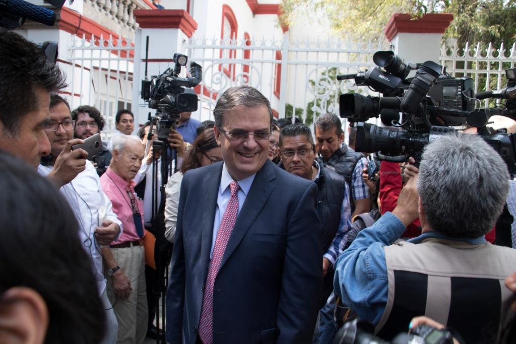 Marcelo Ebrard luego de su reunión con AMLO (Cuartoscuro)