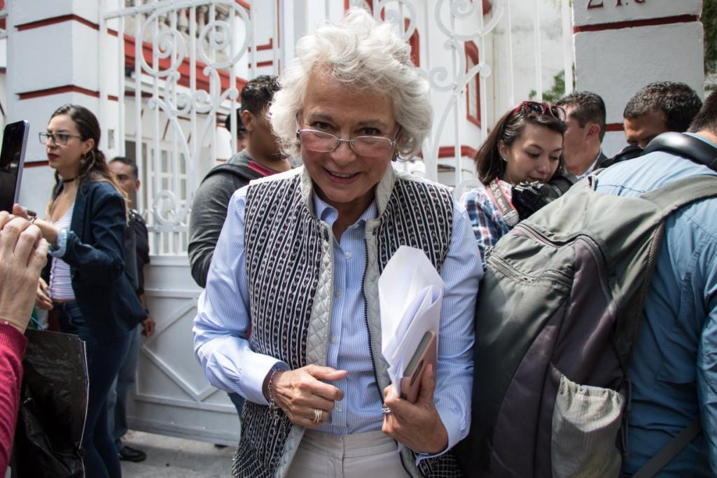 Olga Sánchez Cordero en la casa de transición de AMLO (Cuartoscuro)