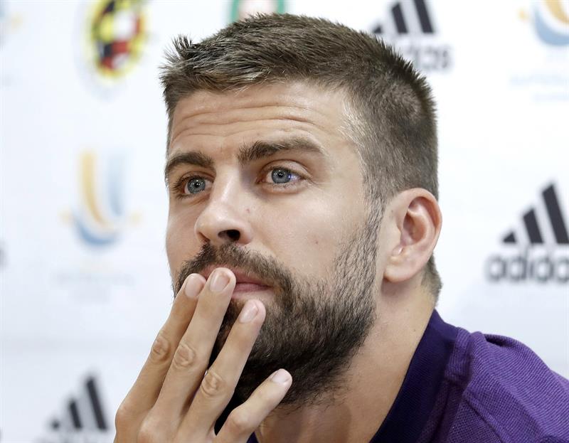 Gerard Piqué en conferencia de prensa previo al juego de Supercopa (EFE)