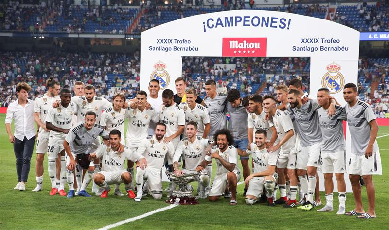 El Real Madrid venció al Milan por el trofeo Santiago Bernabéu (EFE)
