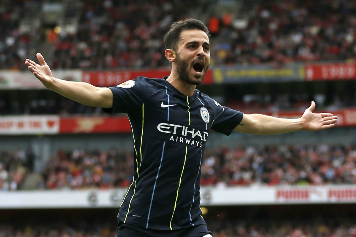 Bernardo Silva en festejo de gol (AFP)