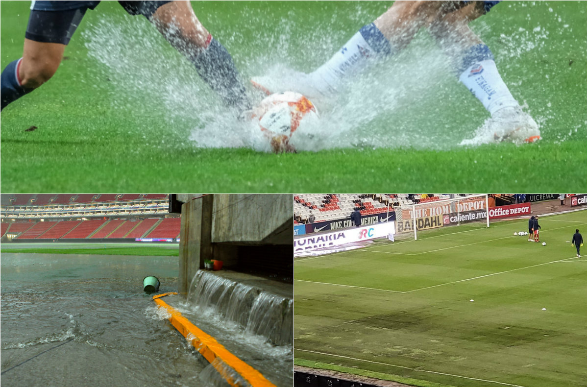 Algunos de los 'cuatro grandes' tienen las peores canchas de la Liga MX (Imago7 / Twitter @RafaDato2)