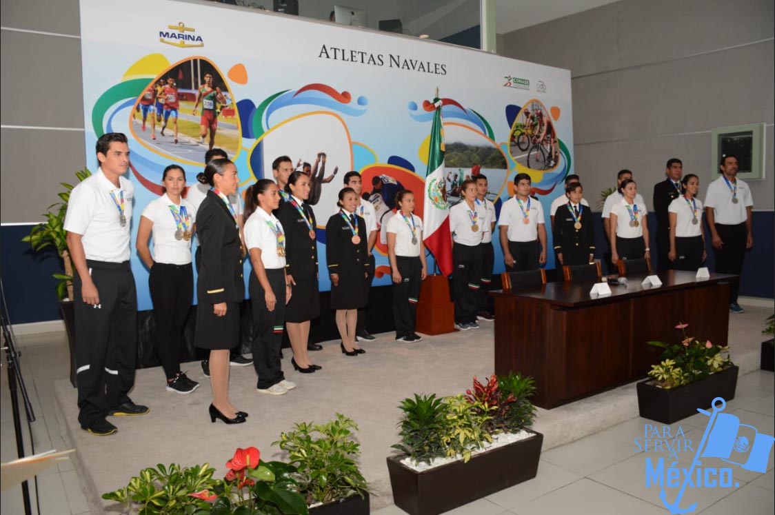 Atletas navales recibieron reconocimiento por su labor en Barranquilla 2018 (@SEMAR_mx)