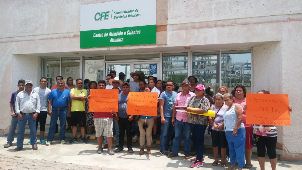 Protestan contra CFE, llevan 72 horas sin luz