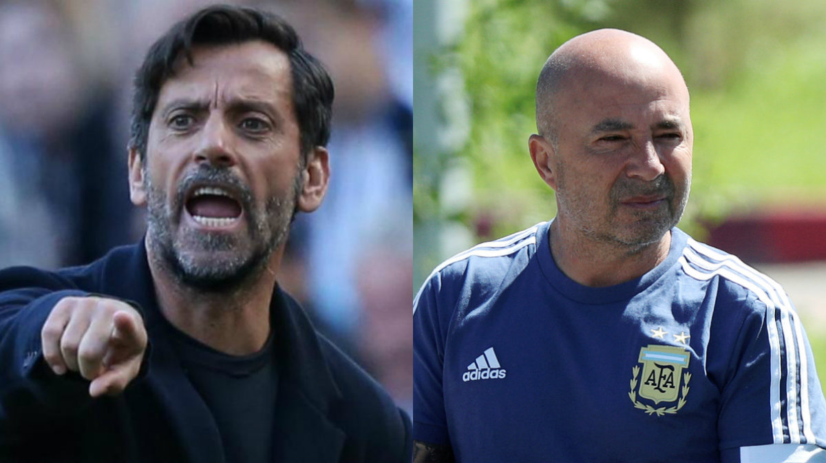 Quique Sánchez Flores y Jorge Sampaoli (EFE/ Reuters)