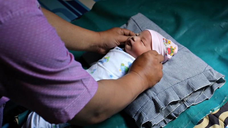 La bebé fue bautizada como Abidah Juegos Asiáticos (AFP)