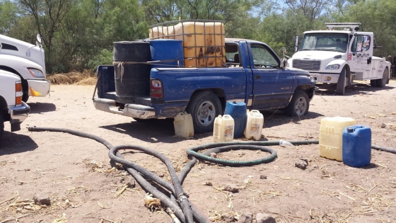 La camioneta fue asegurada en Río Bravo.