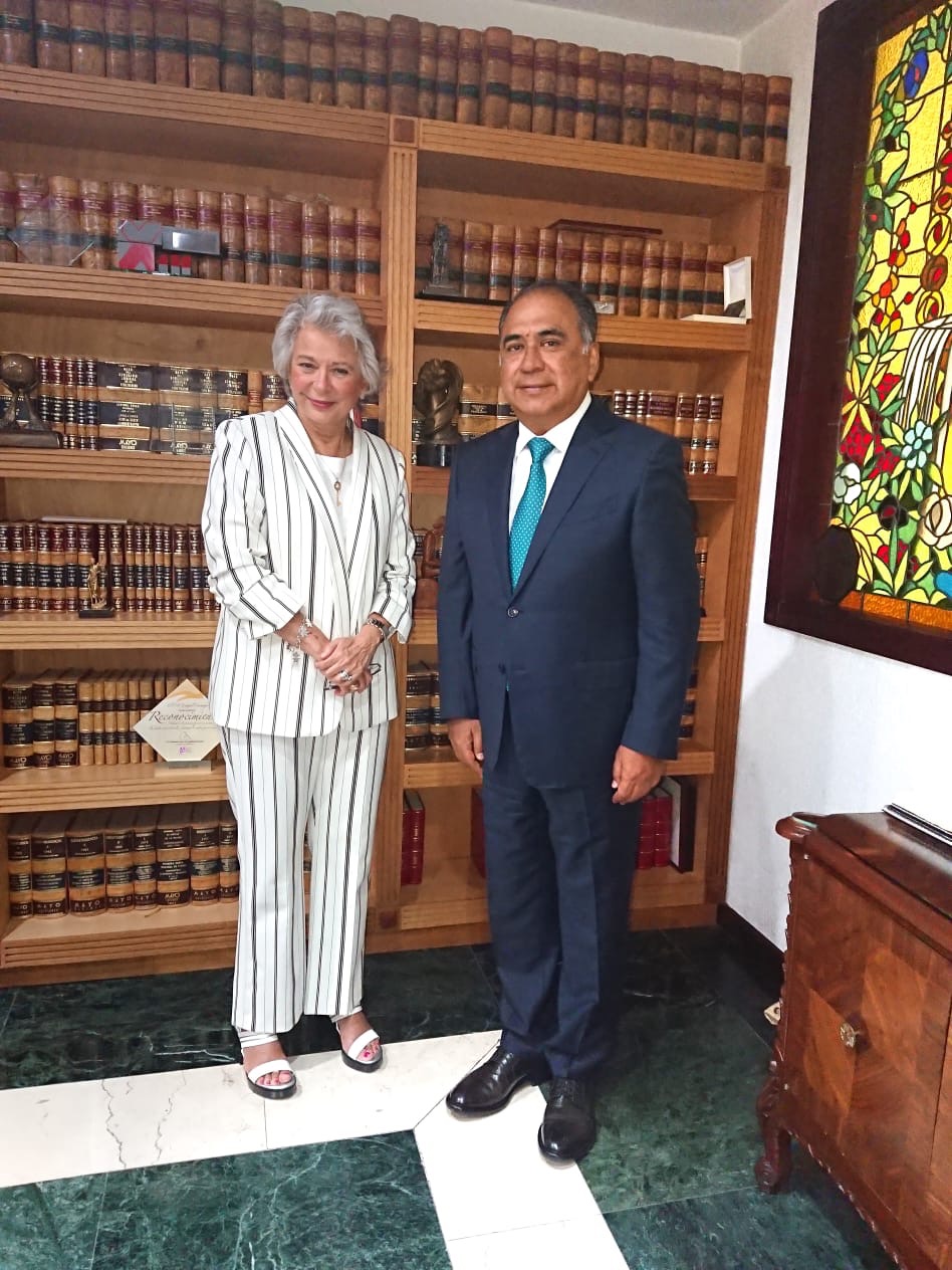 Olga Sánchez Cordero y el gobernador de Guerrero, Héctor Astudillo Flores se reunieron para hablar de seguridad.