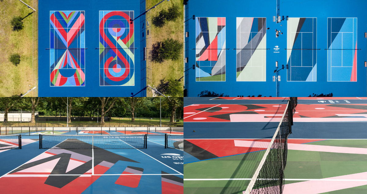 El arte invade las canchas de tenis en Estados Unidos (Nicholas Calcott / The New York Times)