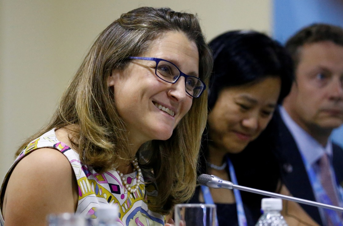 Chrystia Freeland, ministra de Relaciones Exteriores de Canadá (Foto: Reuters)