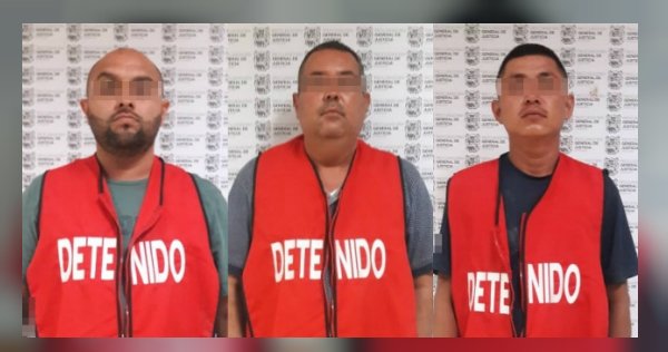 Tres delincuentes procesados por el delito de atentados a la seguridad de la comunidad (Cortesía)