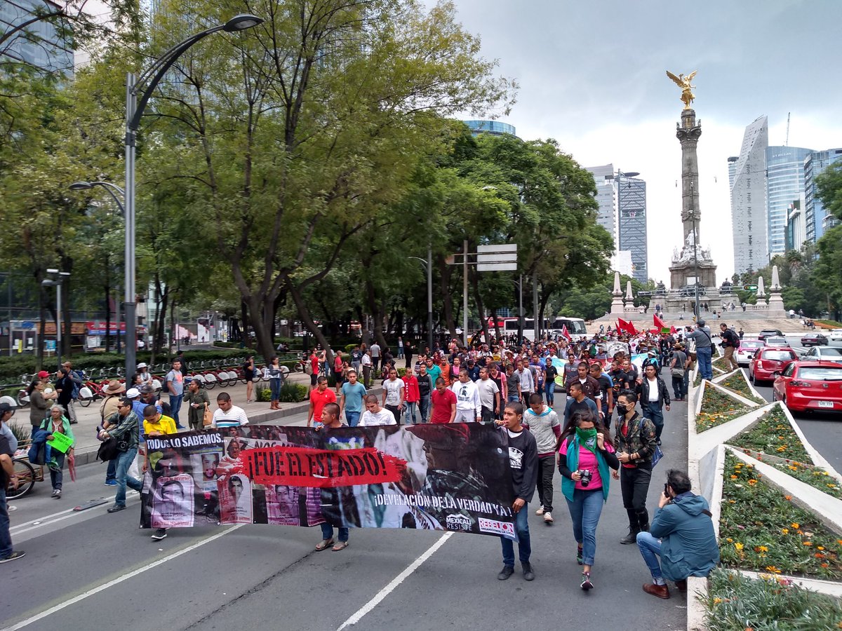 La marcha llegará al Hemiciclo a Juárez (Twitter: @BrigadaMarabunta)