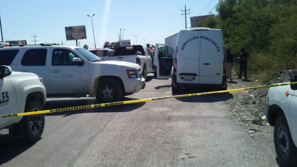 Accidente en el que muere dos presuntos asaltantes en carretera Reynosa-Río Bravo (Cortesía)