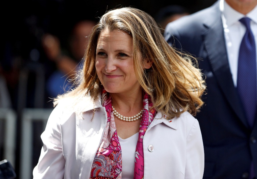 La canciller canadiensee, Chrystia Freeland. (Foto: Reuters)