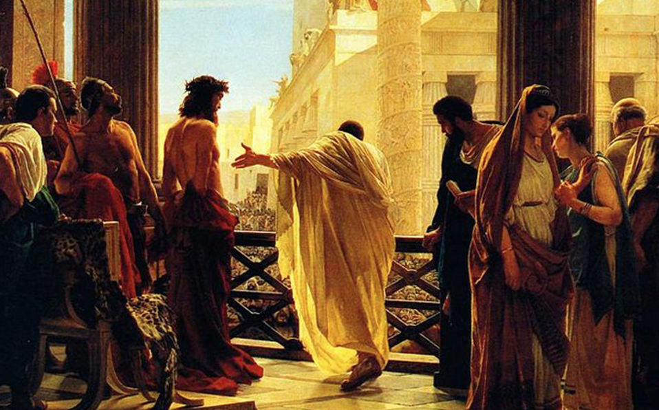Si Jesús viviera en estos ajetreados tiempos hubiese dicho: “¡Crucifícame, pinche Poncio!” y así estaría escrito en Mateo 27:22 (Obra de Antonio Ciser