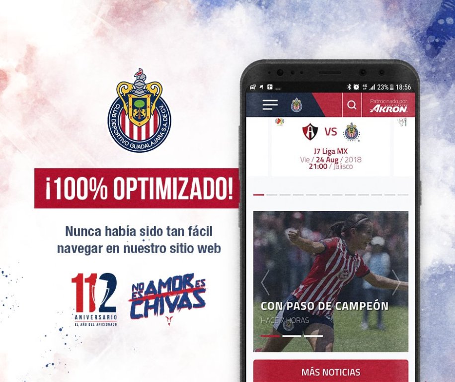 Nuevo sitio web de Chivas. (@Chivas)