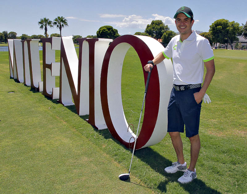 José Riestra, vicepresidente de Futbol de Santos Laguna en el sexto torneo de golf de Milenio. (Manuel Guadarrama)