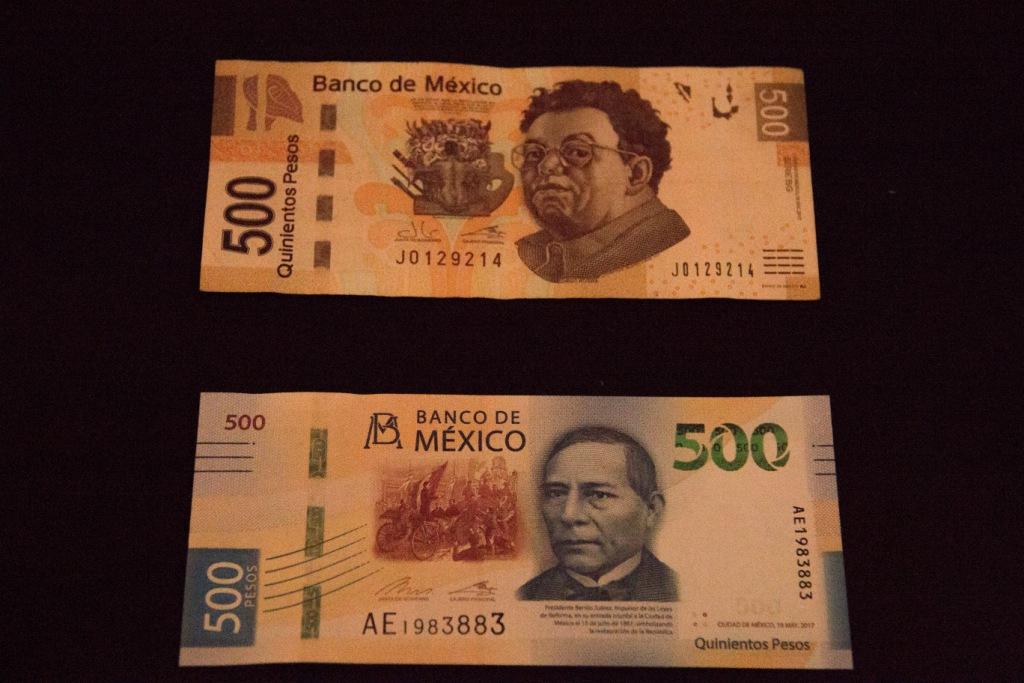 El nuevo y anterior billete de 500 pesos. (Cuartoscuro)